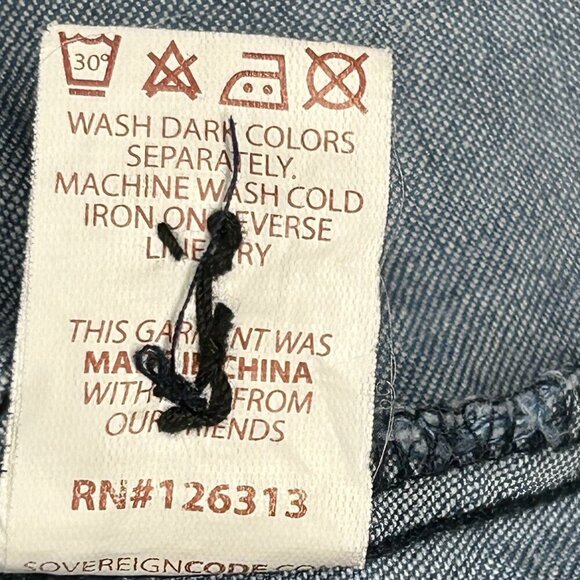 Sovereign Code Shirt Mens 2XL Denim Pearl Snap Western Cowboy Work Rodeo Outdoor - Picture 11 of 16